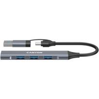 CANYON hub DS-02 4in1 USB-A/C Grey