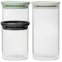 Birių produktų indas Brabantia 100550, 0.3 - 1.1 l, 10.4 cm x 21 cm, skaidri sp., 3 vnt.