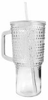 Stiklinė su šiaudeliu Homla Bere Basic, stiklas, 1 l