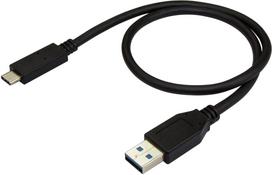 Kabelis StarTech USB-A to USB-C USB, USB-C, 0.5 m, juoda sp.
