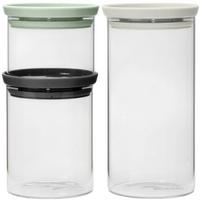 Birių produktų indas Brabantia 100550, 0.3 - 1.1 l, 10.4 cm x 21 cm, skaidri sp., 3 vnt.