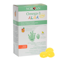 NORSAN Omega-3, citrinų skonio guminukai, 120 vnt.