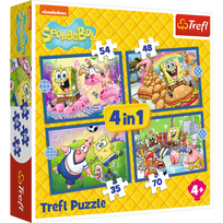 TREFL SPONGEBOB 4 dėlionių rinkinys