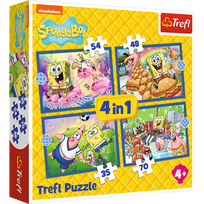 TREFL  SPONGEBOB 4 dėlionių rinkinys