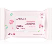 Attitude Baby Leaves Water Wipes drėgnosios servetėlės be kvapiųjų medžiagų 72 vnt.