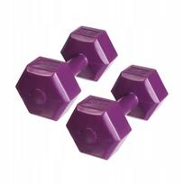 DrFit fitneso svareliai hanteliai 2x 3 kg moterims, violetiniai