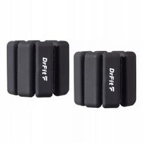 DrFit reguliuojami svoriai kulkšnims ir riešams 2x 0,45 kg, juodi