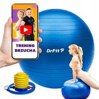 DrFit gimnastikos kamuolys jogos mankštai ir reabilitacijai, tvirtas, 65 cm, su pompa