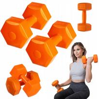 DrFit bituminiai hanteliai, šešiakampiai svarmenys treniruotėms, 2x 1,5 kg