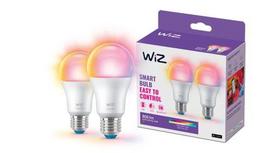 Išmanioji lemputė WiZ Smart LED, A60, 2200 - 6500 °K, E27, 8 W, 806 lm, 2 vnt.
