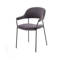 Tamsiai pilkos spalvos valgomojo kėdė su porankiais Kindersley – Unique Furniture