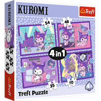 TREFL  HELLO KITTY 4 dėlionių rinkinys „Kuromi“