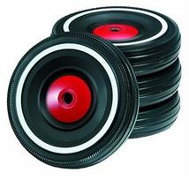 Priedas BIG Bobby Car Whisper Wheels, juoda sp./raudona sp.