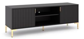 TV staliukas RTV Flinn, juoda sp., 40 cm x 140 cm x 50 cm