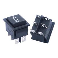 KCD4 raktinis jungiklis – momentinis – 15A/250V – dvigubas – (ON)-OFF-(ON) – juodas