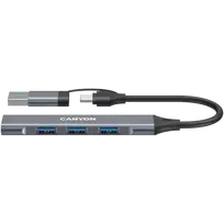 CANYON hub DS-02 4in1 USB-A/C Grey