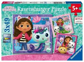 Puzzles 3x49 elements Gabbys Dollhouse