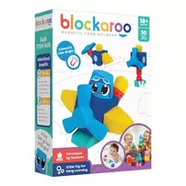 MAGNETINIAI BLOKAI CLICS BLOCKAROO 301002 MAŽAS LĖKTUVAS - PUTPLASČIO BLOKAI ŽAIDIMAMS VANDENYJE - 10 ELEMENTŲ