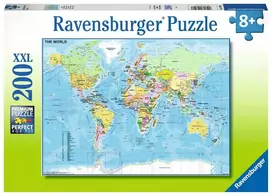 Puzzle 200 elements XXL World map