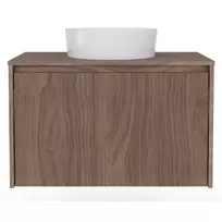 Pezzo 80 cm spintelė po ant stalviršio montuojamu praustuvu, itališkas riešutas, raižyta