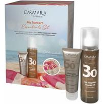 Veido ir kūno priežiūros priemonių rinkinys Casmara Sun Beauty Pack Photo-Aging Control Gel Cream + Tan Magnifier Vitamin Oil SPF30 CASAL2601