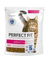PERFECT FIT Adult 1+ 6 x 750 g visavertis sausas pašaras suaugusioms katėms, turintis daug šviežios lašišos, 4+2 GRATIS.