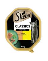 SHEBA Classics dėžutė 44 x 85 g drėgnas maistas suaugusiems katėms su antis ir vištiena terinoje 22+22 DOVANŲ