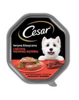 CESAR 14 x 150 g  Visavertis šlapias ėdalas suaugusiems šunims terinas su sultinga jautiena ir kepenėlėmis 7+7 NEMOKAMAI
