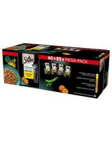 SHEBA Nature’s Collection paukštienos skonių gabalėliai želė, 4 x 40 x 85 g su vištiena, kalakutiena, antiena ir paukštiena, suaugusioms katėms, 3+1 GRATIS.