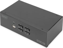 DIGITUS KVM Switch 4-Port 4K30Hz 2xHDMI 2xUSBA 2x3,5mKlinke | DS-12883 | 4016032478157