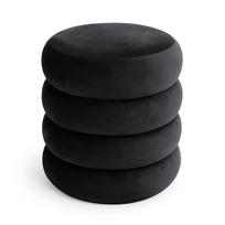 Pufas Akord Snuggo, juoda sp., 42 cm x 42 cm x 44.5 cm
