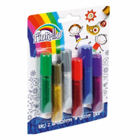Klijai su blizgučiais FIORELLO GR-BK06 B6,  6 spalvos x 6ml