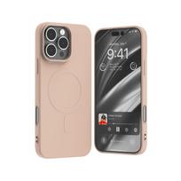 Mercury Semi-Silicone MagSafe dėklas, skirtas iPhone 16 Pro Max (6.9), smėlio rožinis