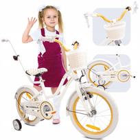 16 colių dviratis mergaitei Sun Baby Heart Bike su stūmikliu ir krepšeliu