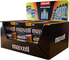 Maxell Alkaline LR6 AA 4-pack Display (30 blister packs/120 batteries)