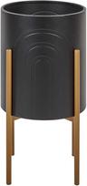 Beliani vazonas ant kojų SEROTINA Metalinis 32 cm Juodas
