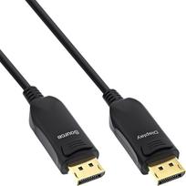 Kabel InLine DisplayPort 1.4 AOC cable active, 8K4K, black, gold, 10m | 17210I | 4043718293605