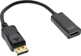 Adapter AV InLine DisplayPort - HDMI Black (17198C) | 17198C | 4043718278152