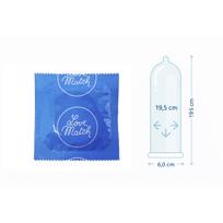 Love Match XXL prezervatyvai – didesnio dydžio, 19.5 cm, 6 cm skersmens, 1 vnt.