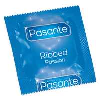 Pasante Ribbed Passion stimuliuojantys prezervatyvai 1 vnt.