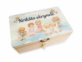 Medinė dėžė Angeliukai, 30x18 cm