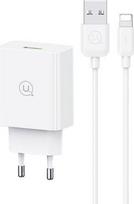 Usams 18w tinklo įkroviklis su Lightning kabeliu Iphone