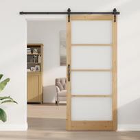 us durys su stiklu "ORKDAL" 93x211x4 cm Kietos medienos pušis