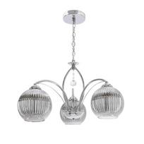 Pakabinamas šviestuvas Candellux Sierra, 3 lempučių, chromuotas, su stikliniais gaubtais