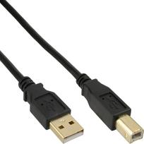 Kabel USB InLine 100pcs. Bulk-Pack ® USB 2.0 Cable Type A male to B male black gold plated 1m | B-34510S | 4043718316069