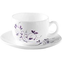 Puodelių rinkinys FLOWER 200 ml su lėkštutėmis 6 vnt.