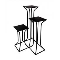 Stovas gėlėms 10-1726J 83x48x48cm Juodas 3 vnt.