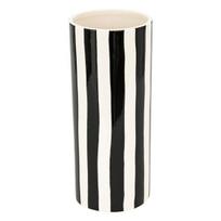 Keraminė dryžuota vaza Eden Black