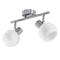 Lubinis šviestuvas Candellux Andrus, sidabrinis, 2xE14, modernūs stikliniai gaubtai