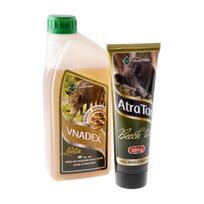 For Vnadex 1 kg Gyvūnų masalas medžioklei su skumbrės kvapu + AtraTar 320 g Buko derva